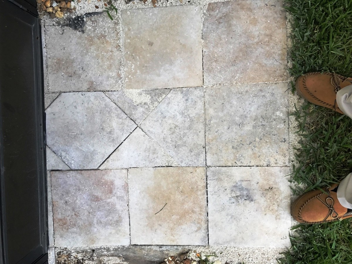 Travertine tile repair