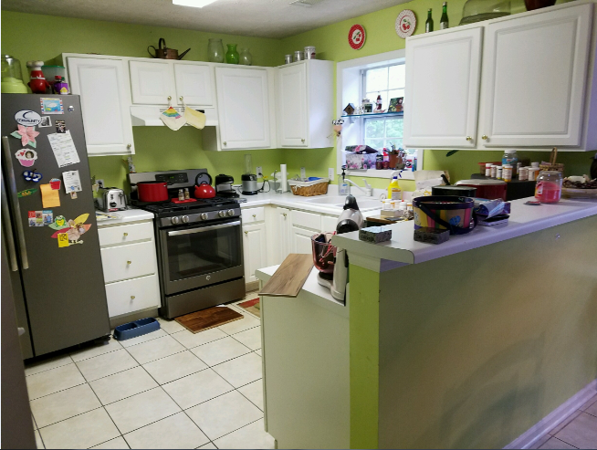 Before: view of the old kitchen 