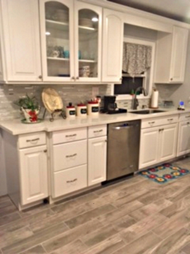 Kitchen remodel with backsplash