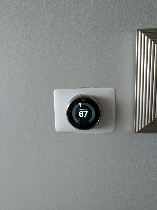 Nest thermostat closeup