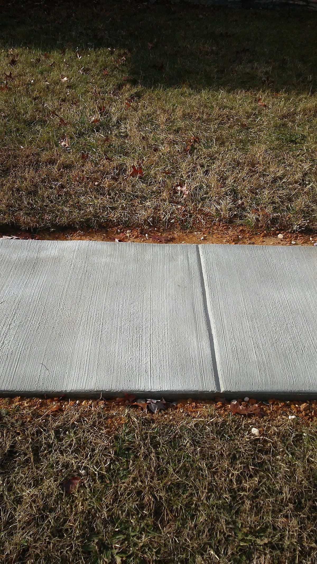 Concrete walkway installation