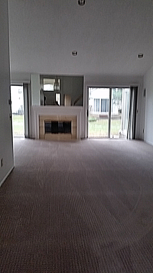 Freshly carpeted living room