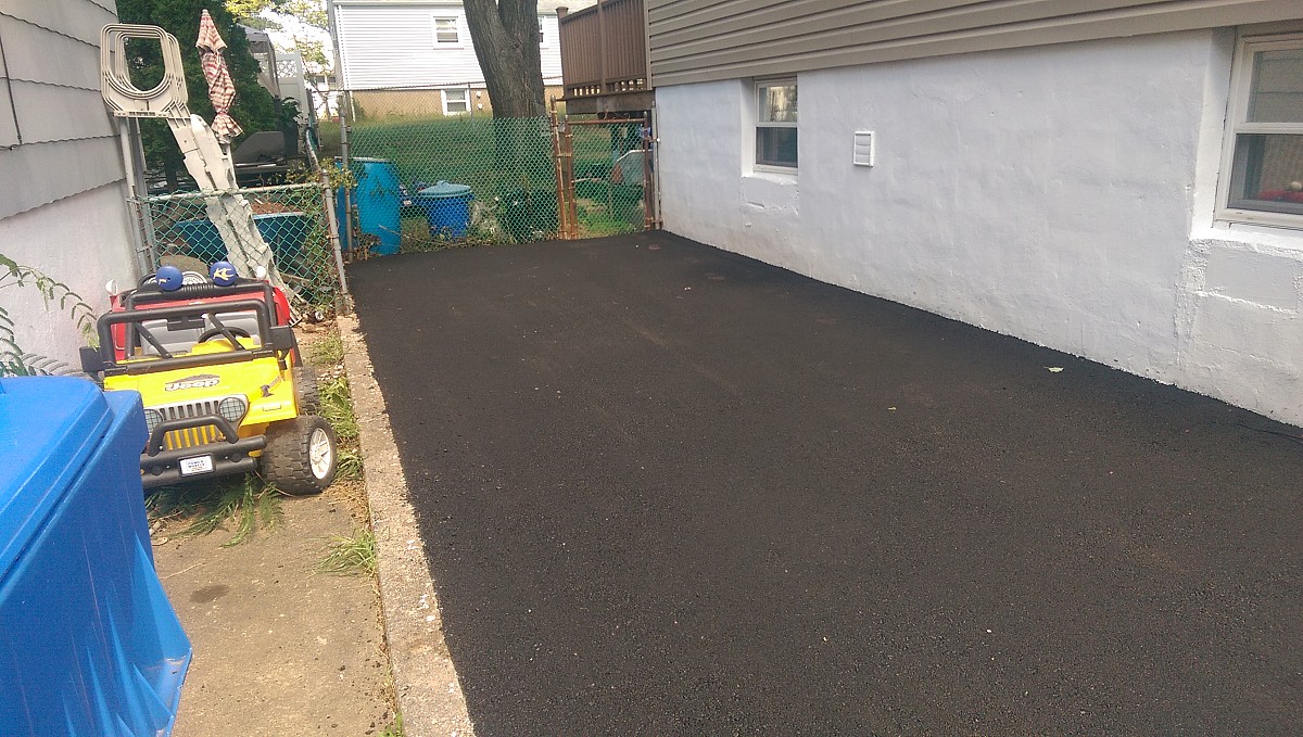 New asphalt driveway