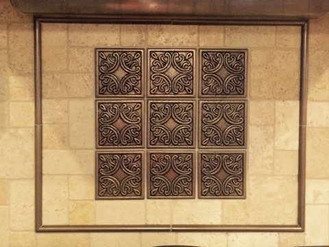 Closeup of the beautiful tile insert