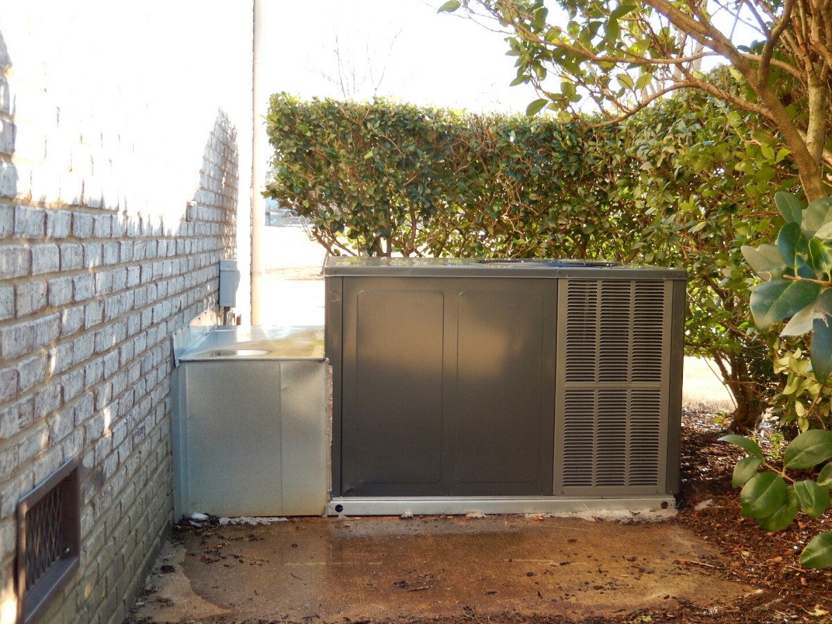 Heat pump back view