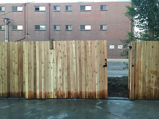 Cedar fence installation