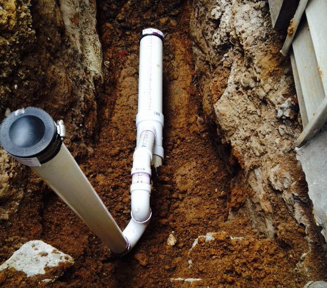 Sturdy new PVC sewage pipe