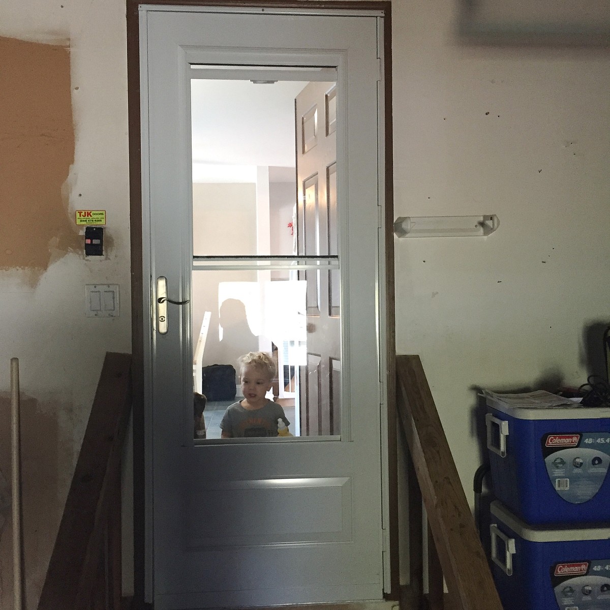 Checking storm door installation