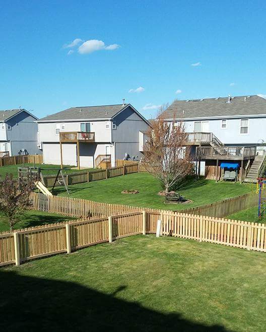 New cedar fence install