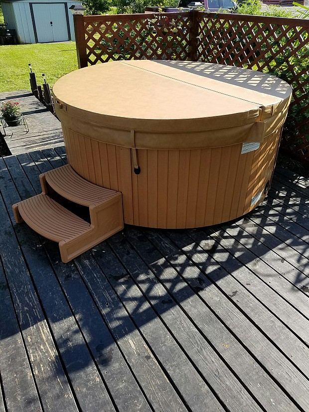 Newly wired hot tub