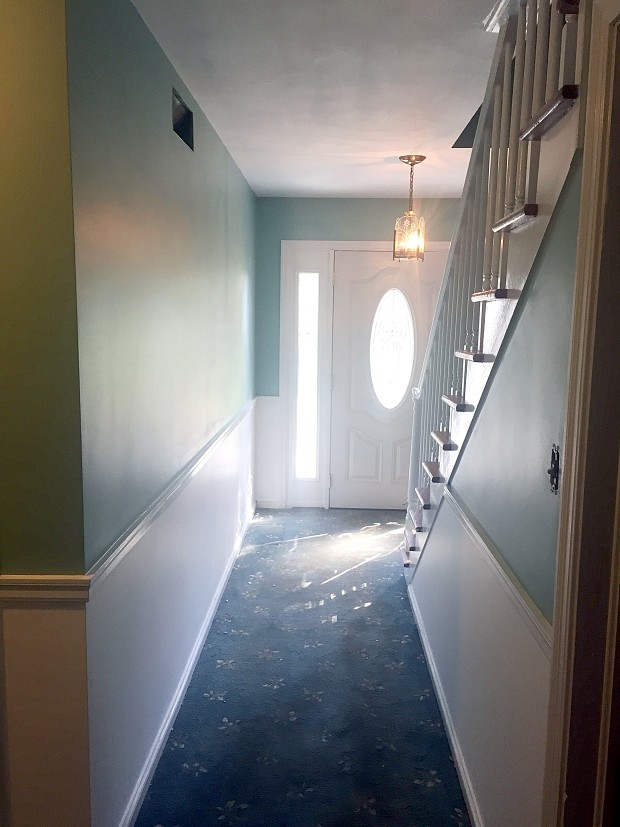 Scraped and Painted Hallway
