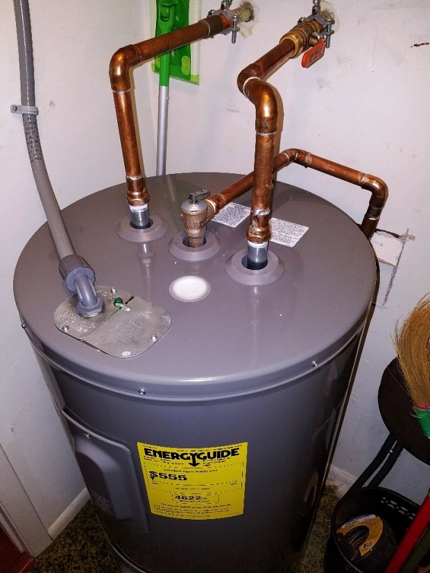 Water heater fits beautifully