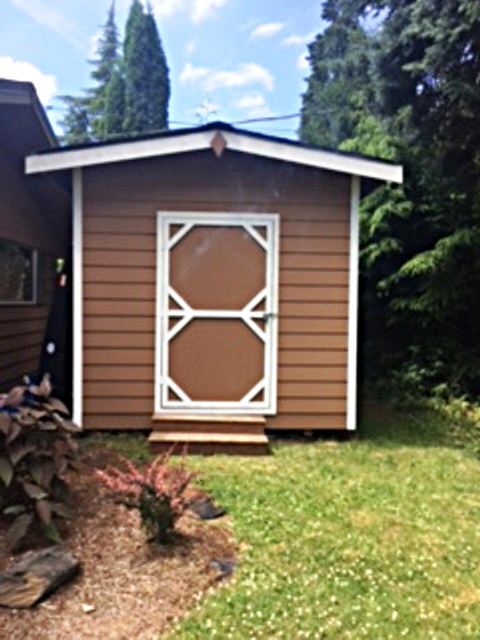 Custom built storage shed