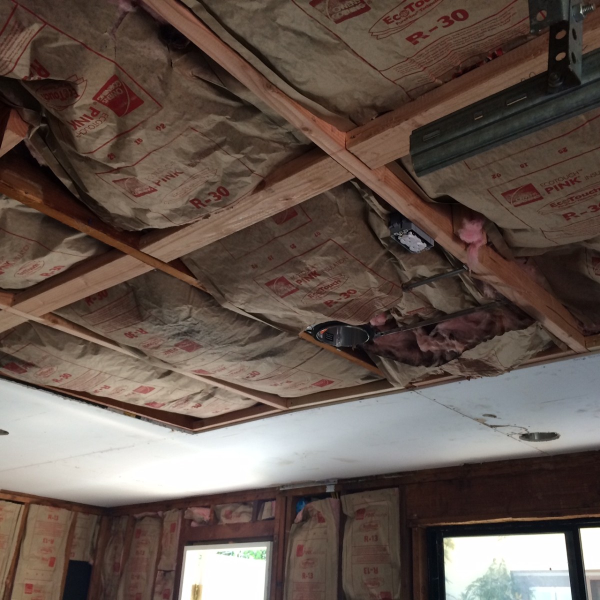 Ceiling remodel in progress