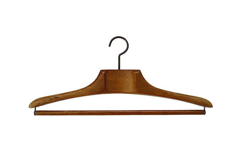 Flat Wooden Shirt Hanger - Light Wood